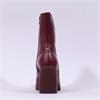 Wonders Lady Platform Block Heel Boot - Burgundy Leather